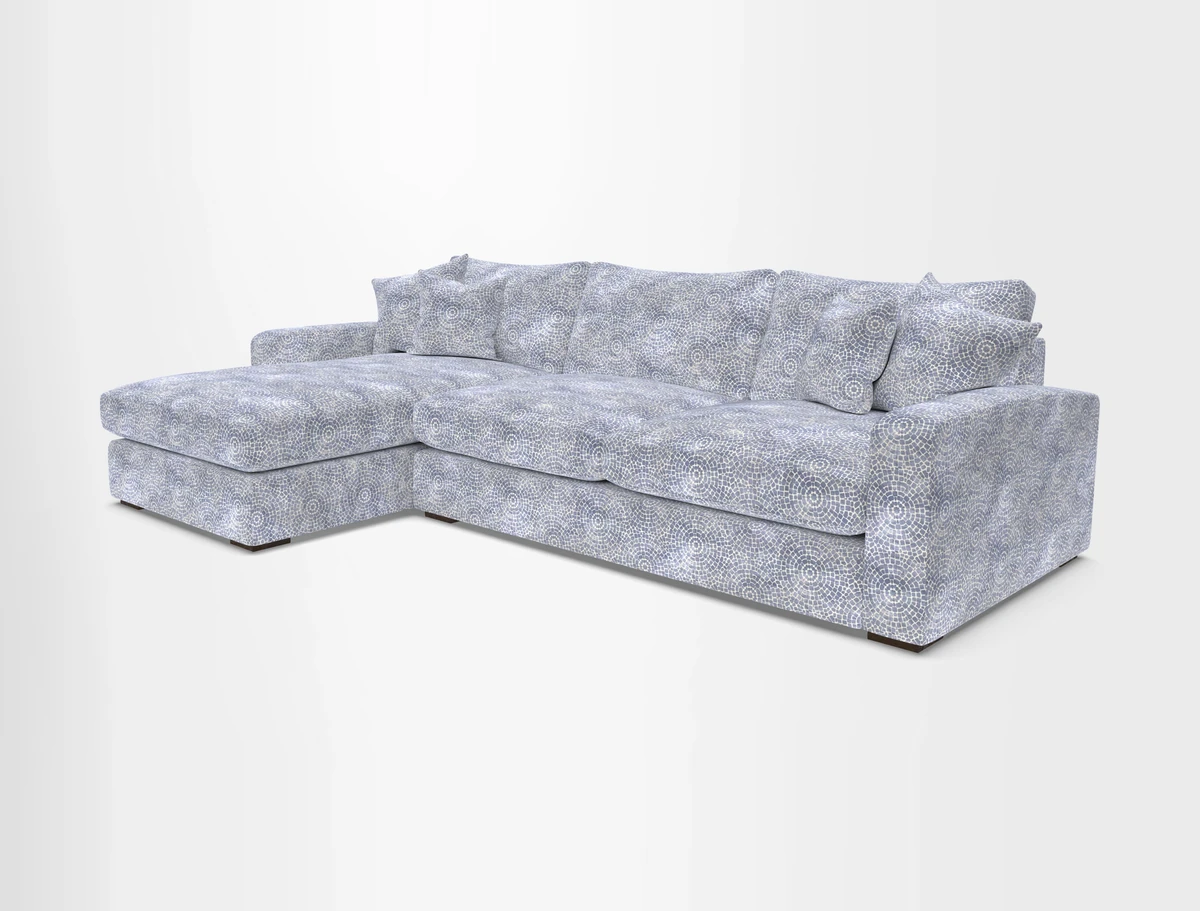 Stockbridge Chaise LHF in Two Tone Plain Biscuit