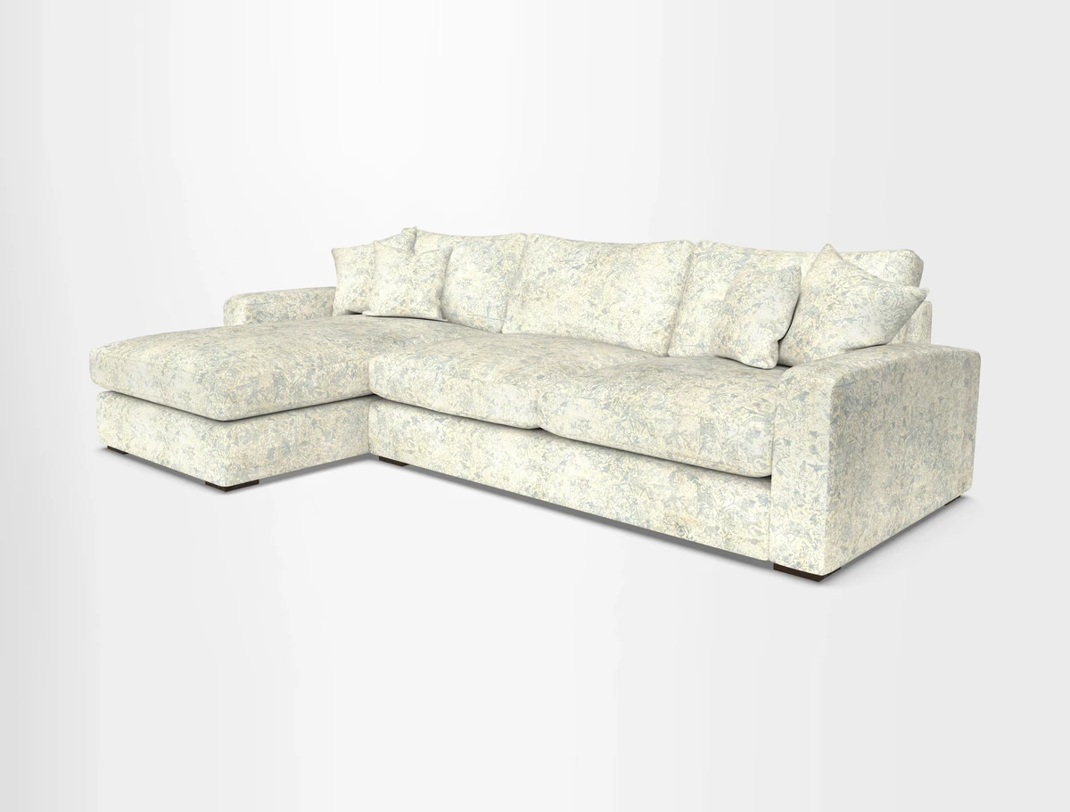 Stockbridge Chaise LHF in Two Tone Plain Biscuit