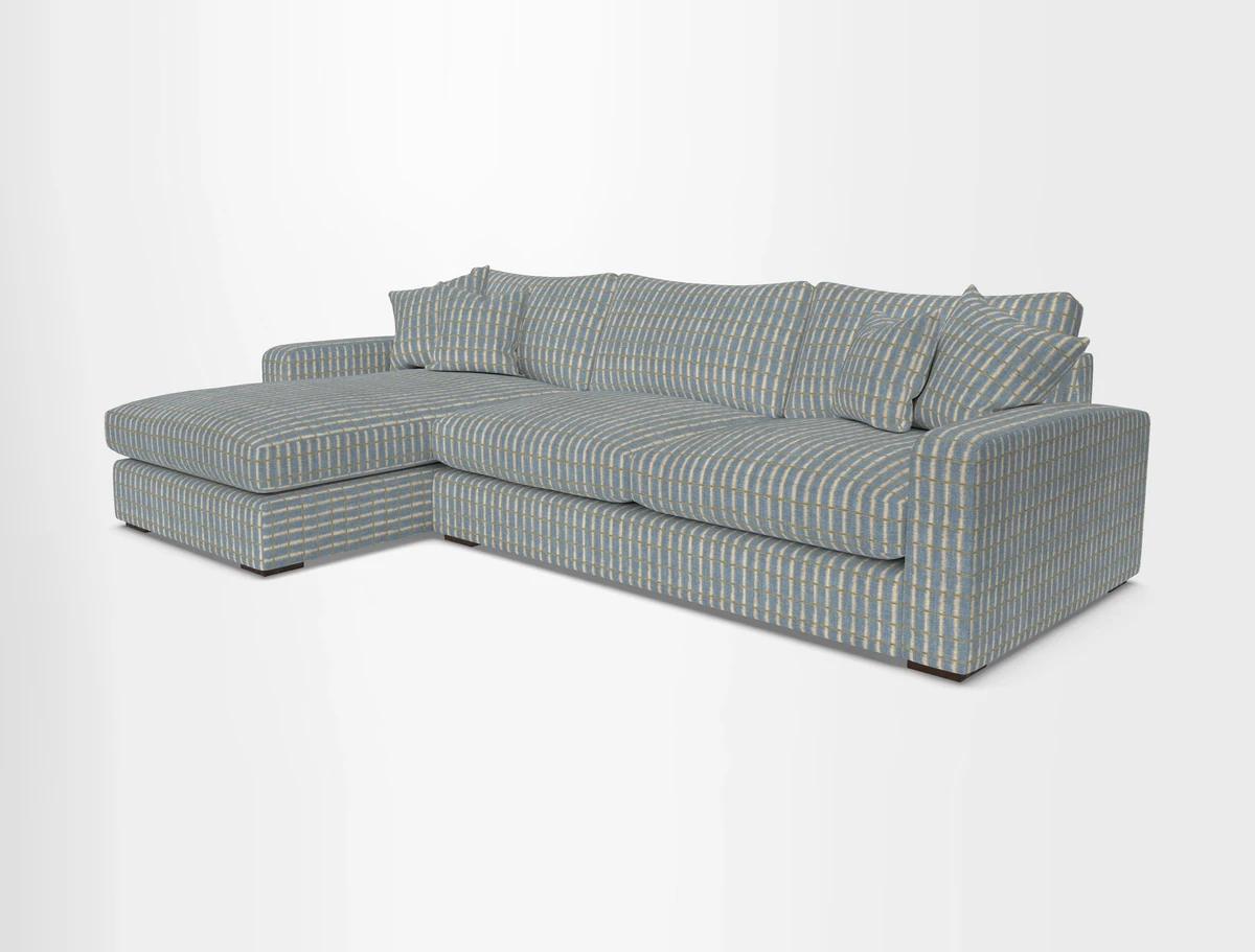 Stockbridge Chaise LHF in Two Tone Plain Biscuit