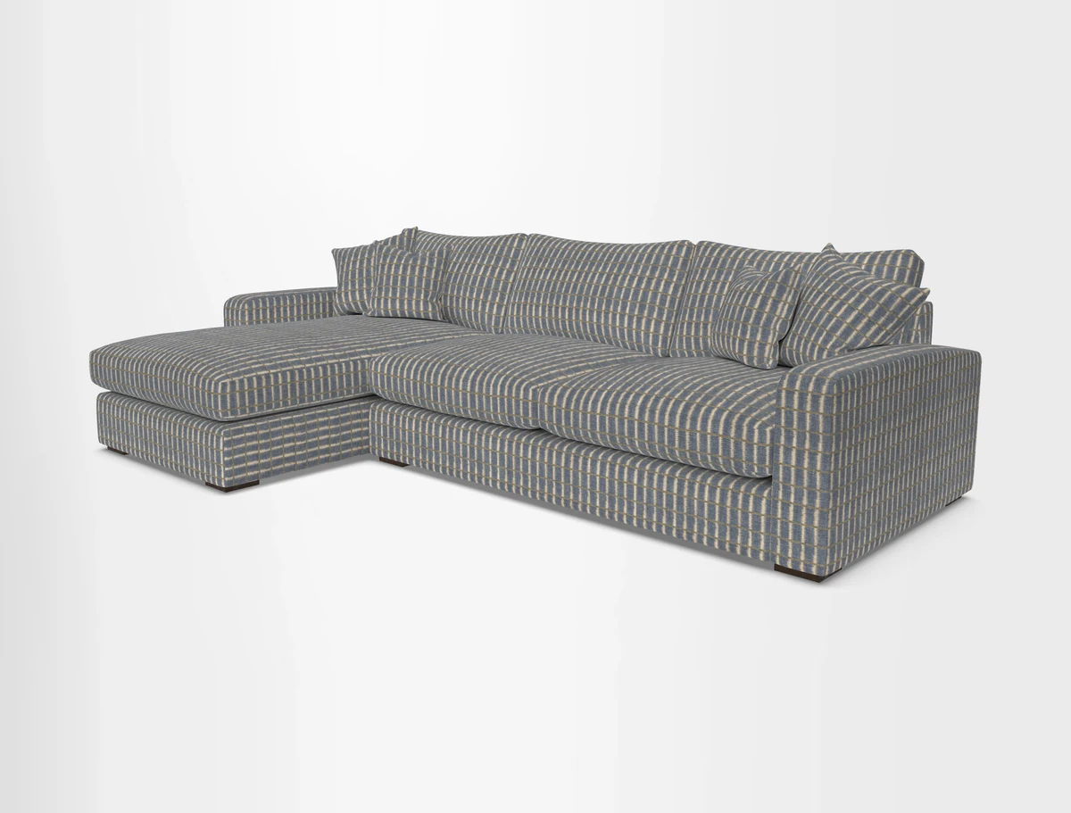 Stockbridge Chaise LHF in Two Tone Plain Biscuit