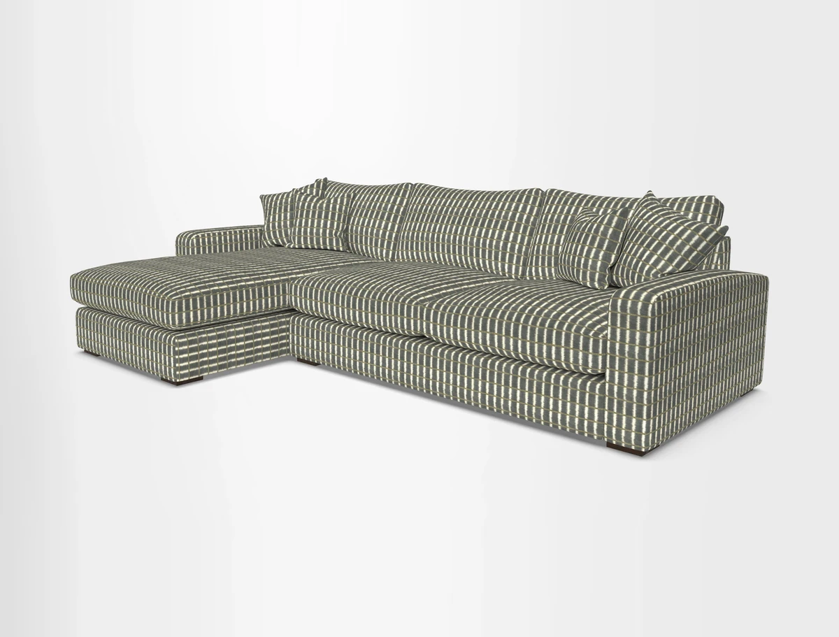 Stockbridge Chaise LHF in Two Tone Plain Biscuit
