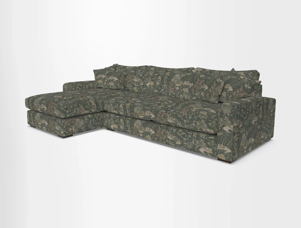 Stockbridge Chaise LHF in Two Tone Plain Biscuit