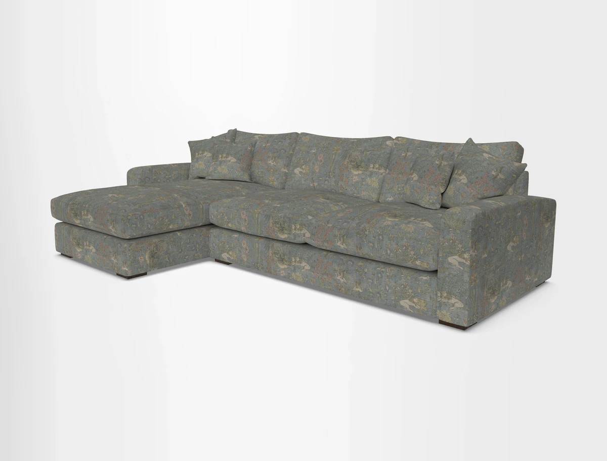 Stockbridge Chaise LHF in Two Tone Plain Biscuit