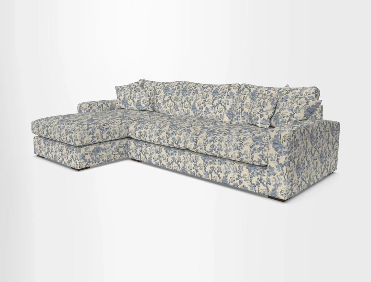 Stockbridge Chaise LHF in Two Tone Plain Biscuit