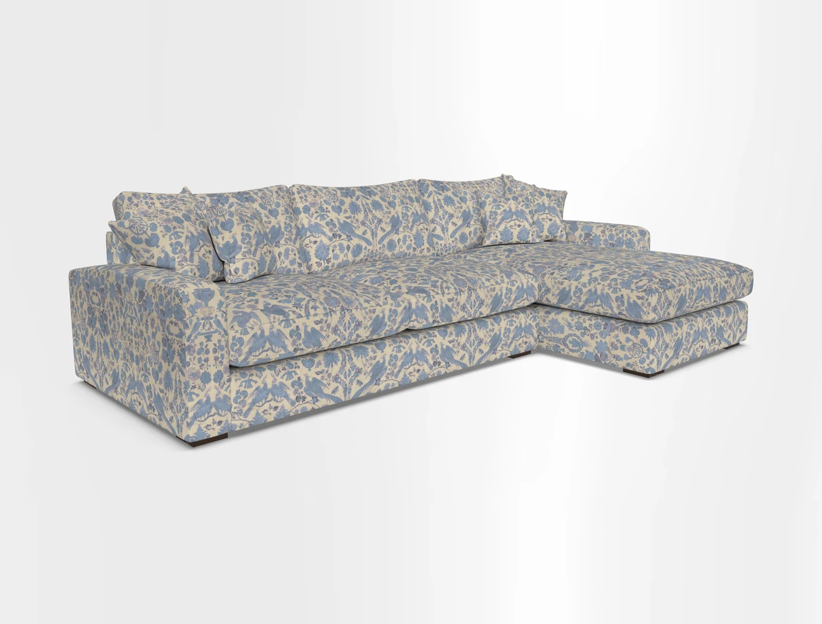 Stockbridge Chaise RHF in Two Tone Plain Biscuit