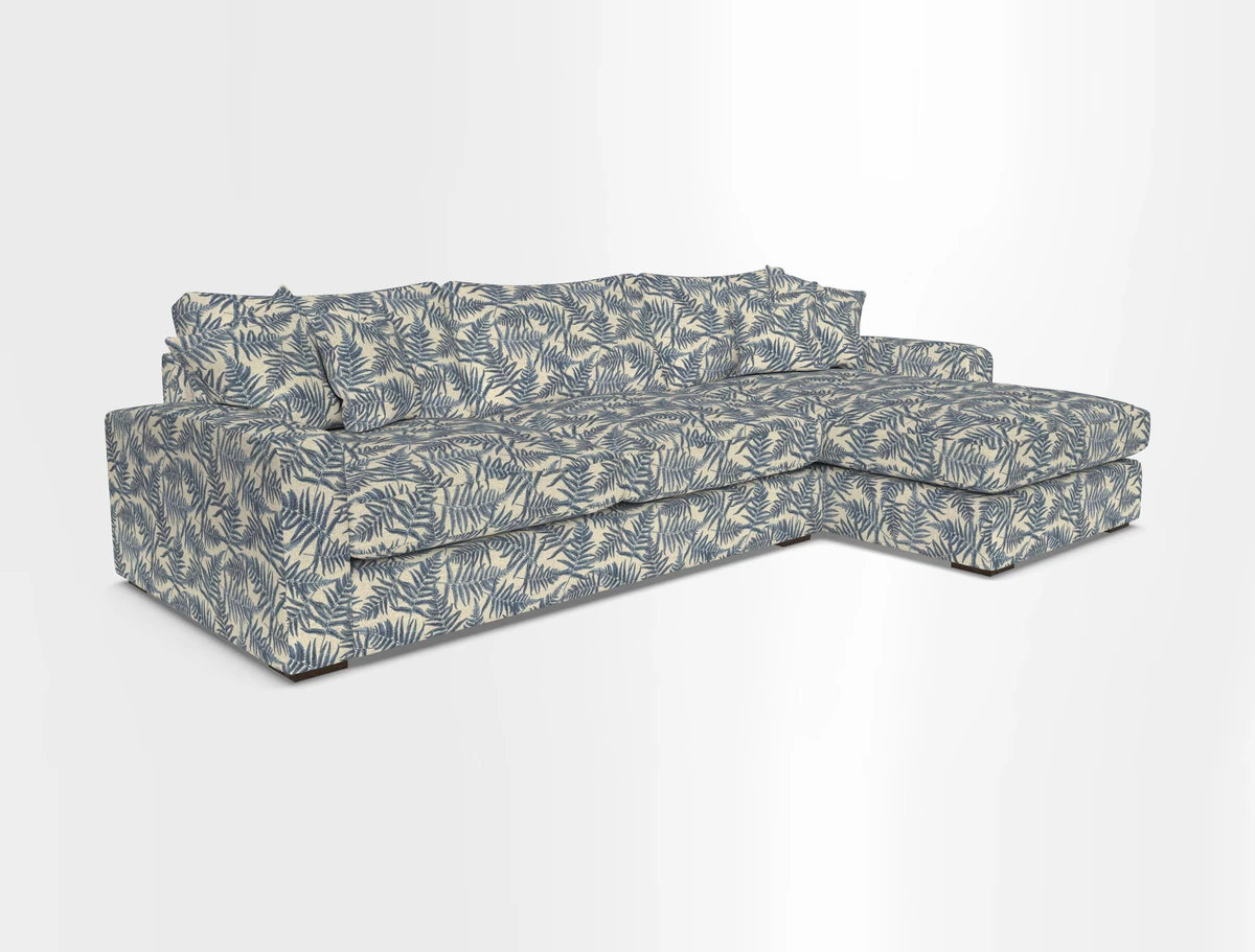 Stockbridge Chaise RHF in Two Tone Plain Biscuit