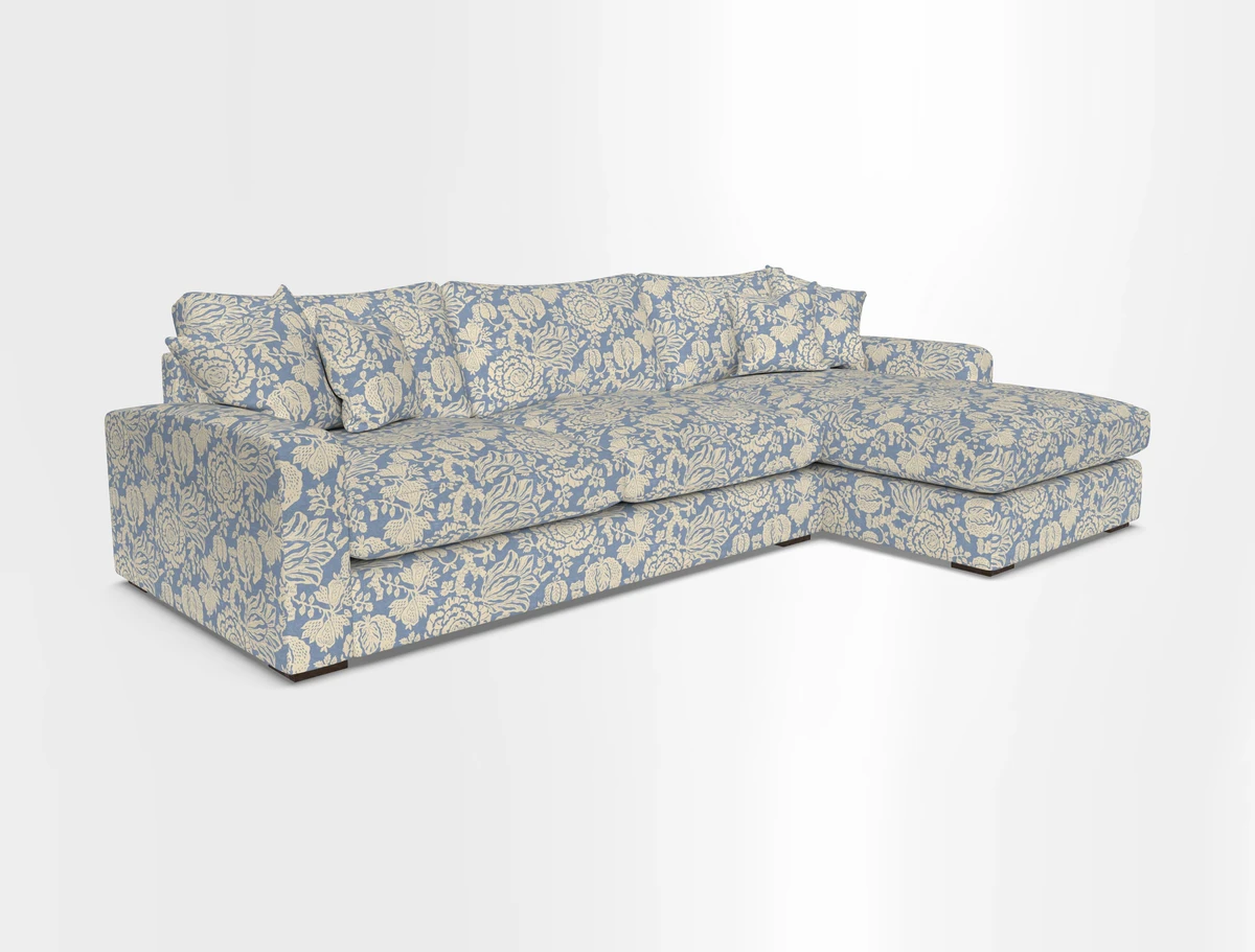 Stockbridge Chaise RHF in Two Tone Plain Biscuit