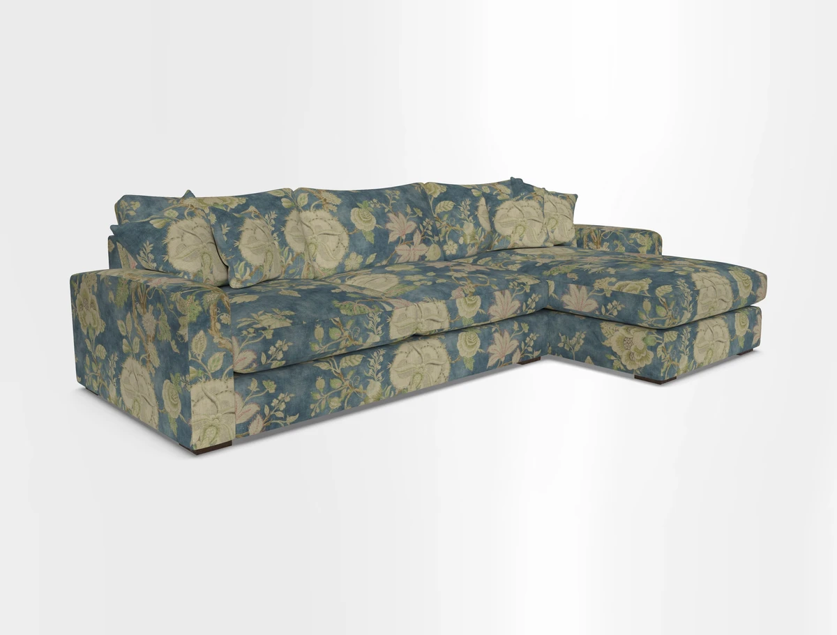 Stockbridge Chaise RHF in Two Tone Plain Biscuit