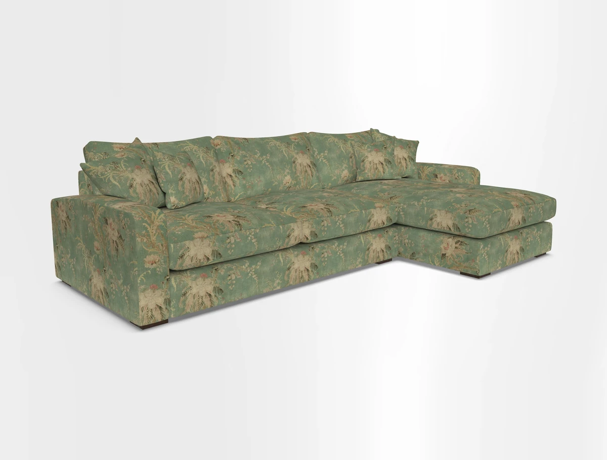 Stockbridge Chaise RHF in Two Tone Plain Biscuit