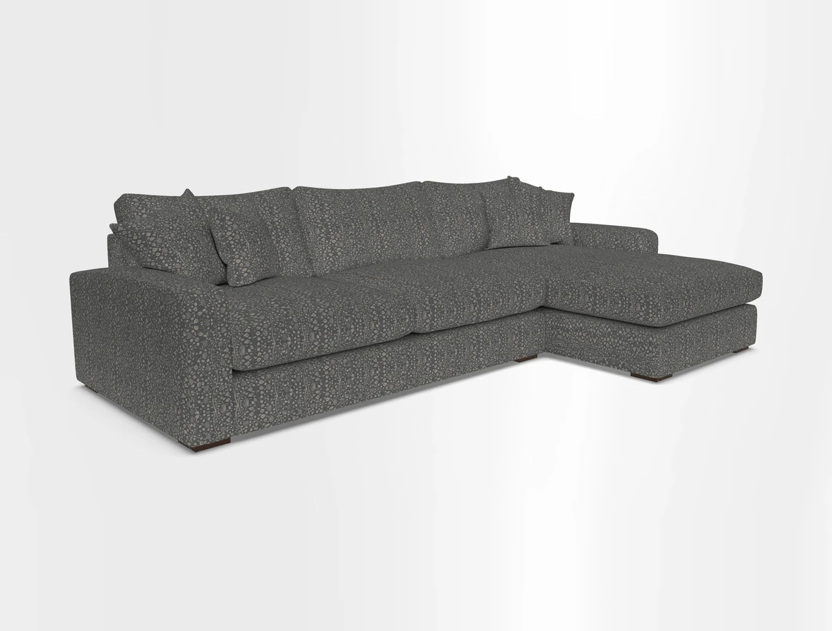 Stockbridge Chaise RHF in Two Tone Plain Biscuit