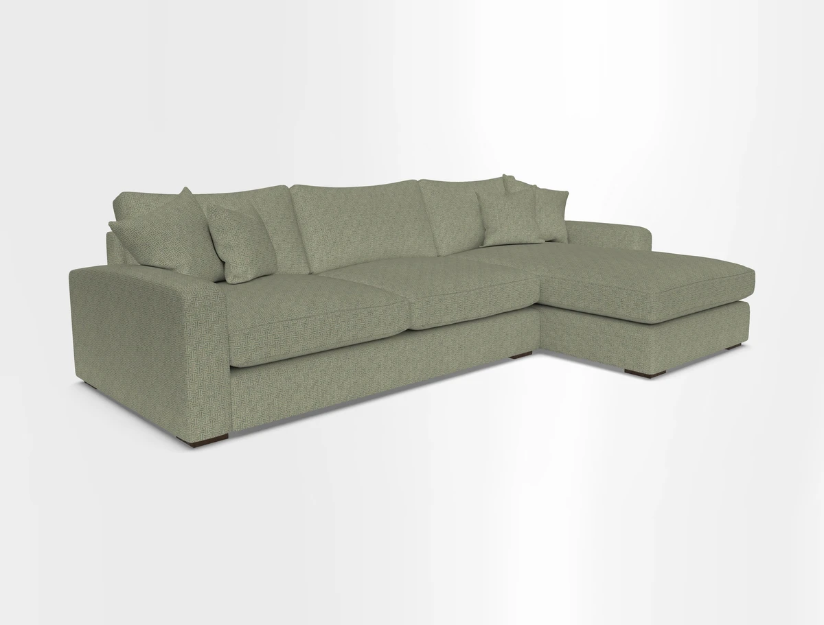 Stockbridge Chaise RHF in Two Tone Plain Biscuit