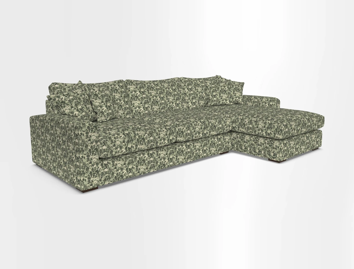 Stockbridge Chaise RHF in Two Tone Plain Biscuit