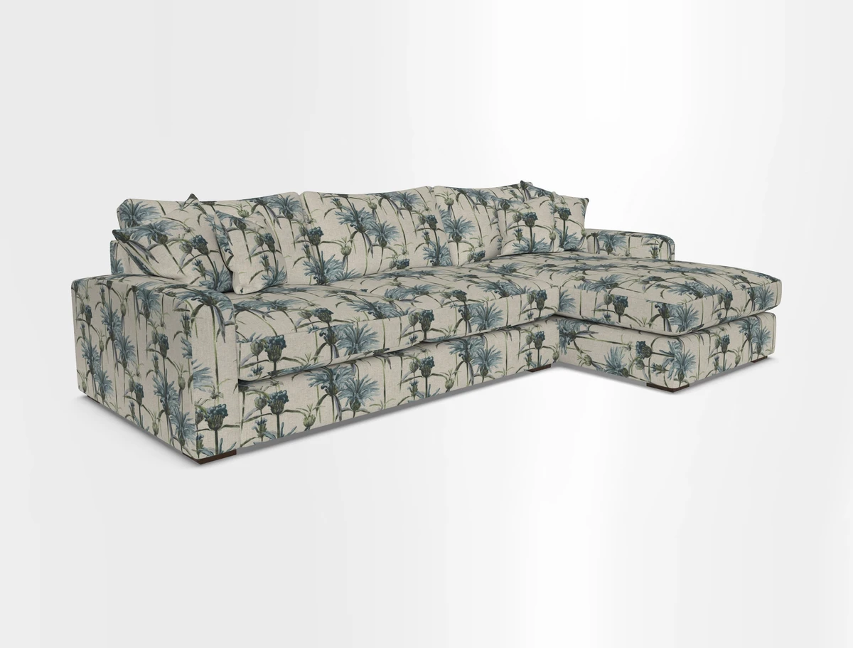 Stockbridge Chaise RHF in Two Tone Plain Biscuit