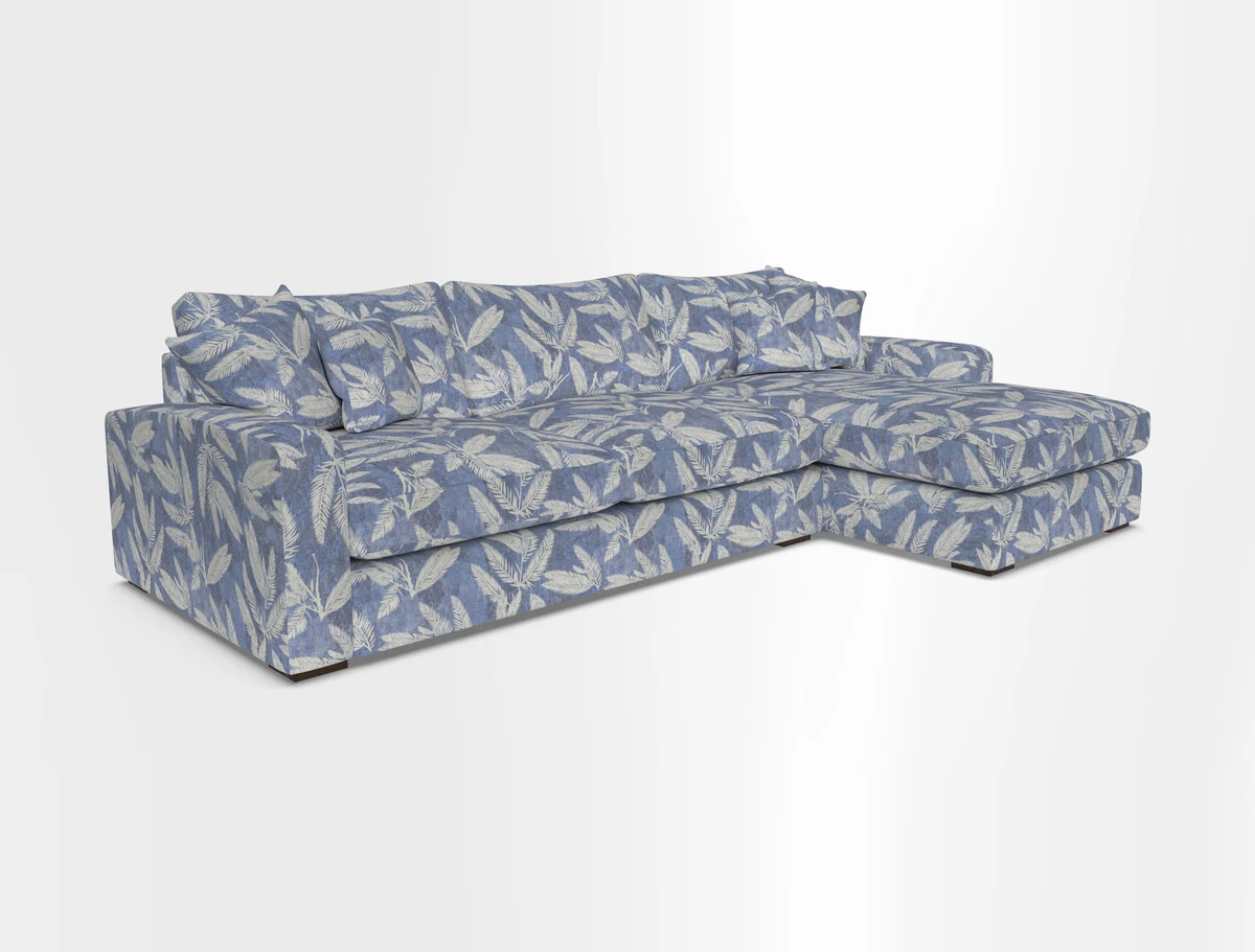 Stockbridge Chaise RHF in Two Tone Plain Biscuit