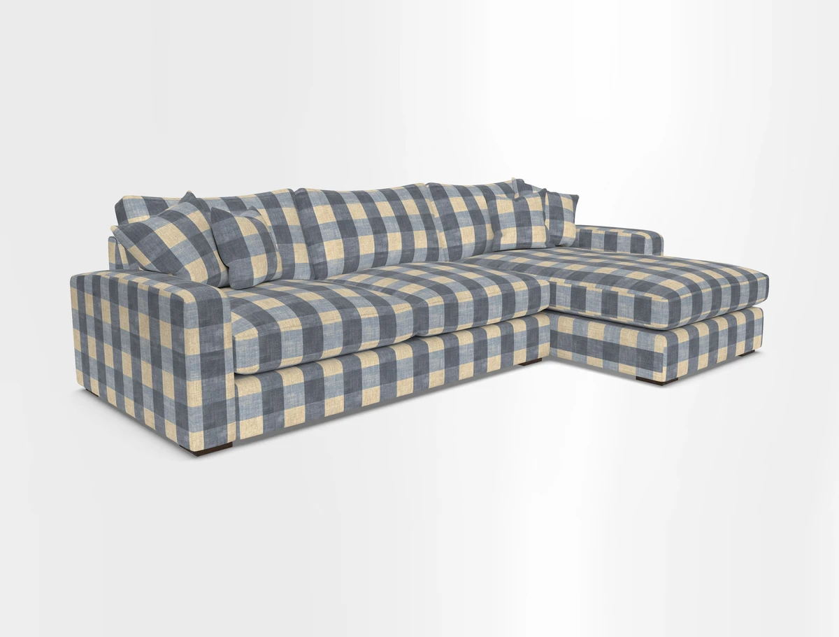 Stockbridge Chaise RHF in Two Tone Plain Biscuit