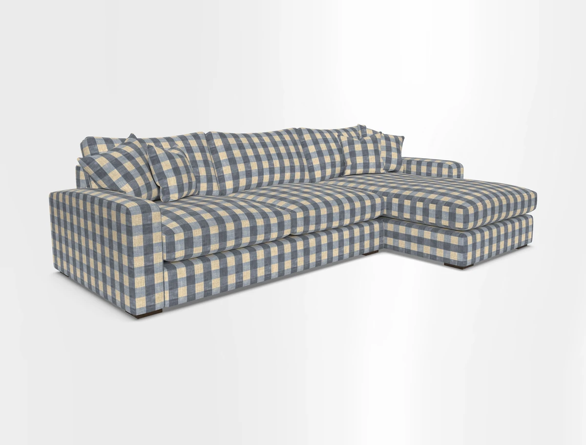 Stockbridge Chaise RHF in Two Tone Plain Biscuit