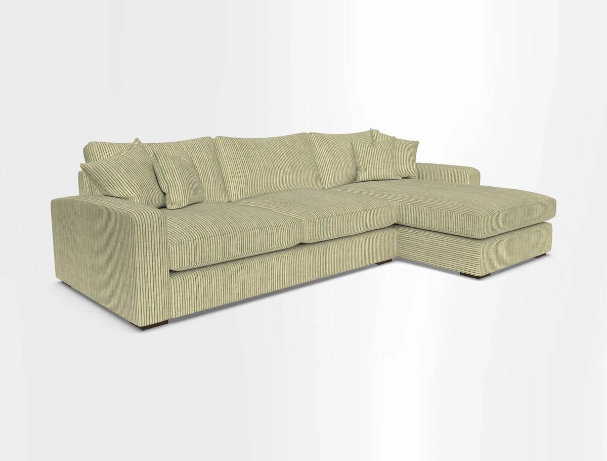 Stockbridge Chaise RHF in Two Tone Plain Biscuit