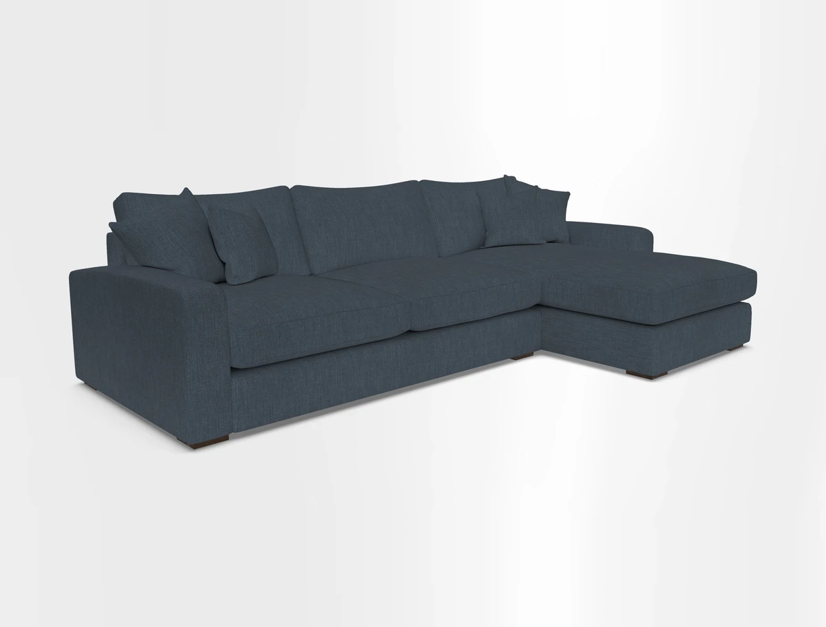 Stockbridge Chaise RHF in Two Tone Plain Biscuit