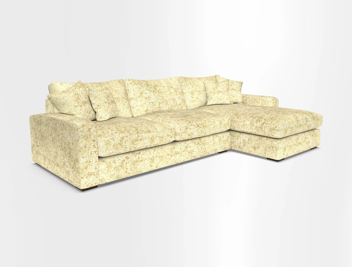 Stockbridge Chaise RHF in Two Tone Plain Biscuit