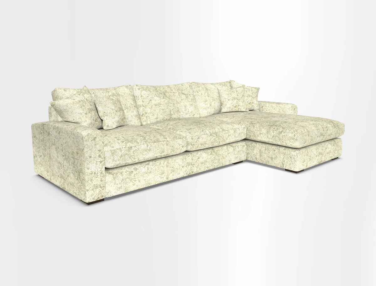 Stockbridge Chaise RHF in Two Tone Plain Biscuit