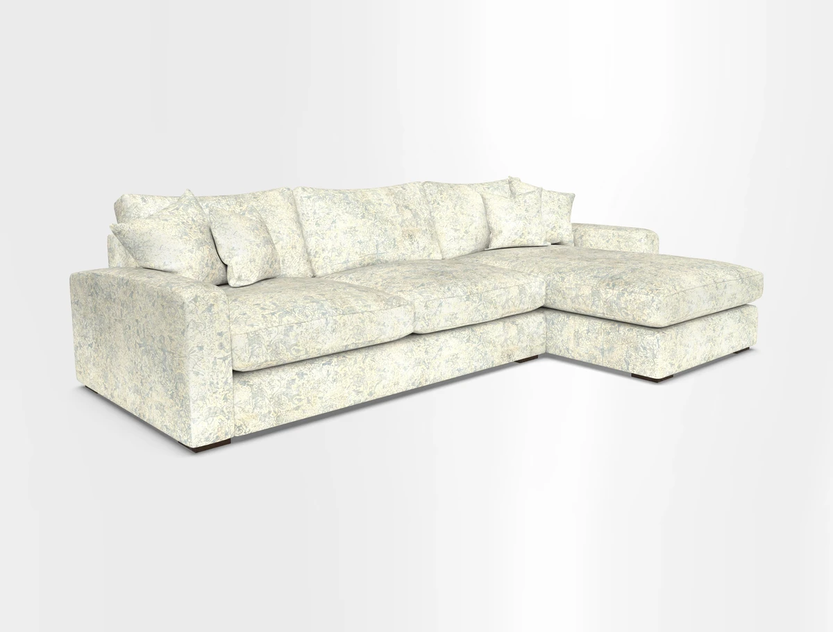 Stockbridge Chaise RHF in Two Tone Plain Biscuit