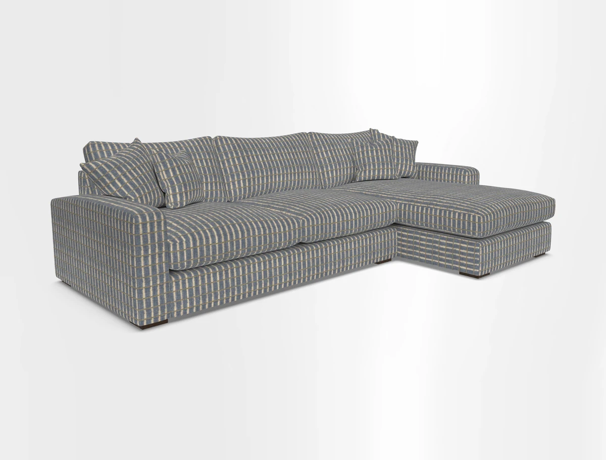 Stockbridge Chaise RHF in Two Tone Plain Biscuit