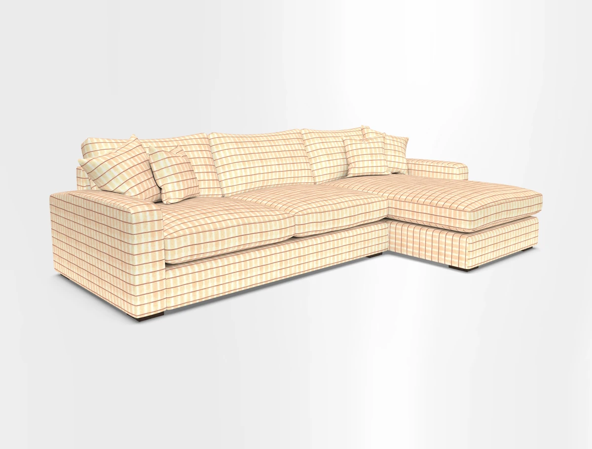 Stockbridge Chaise RHF in Two Tone Plain Biscuit