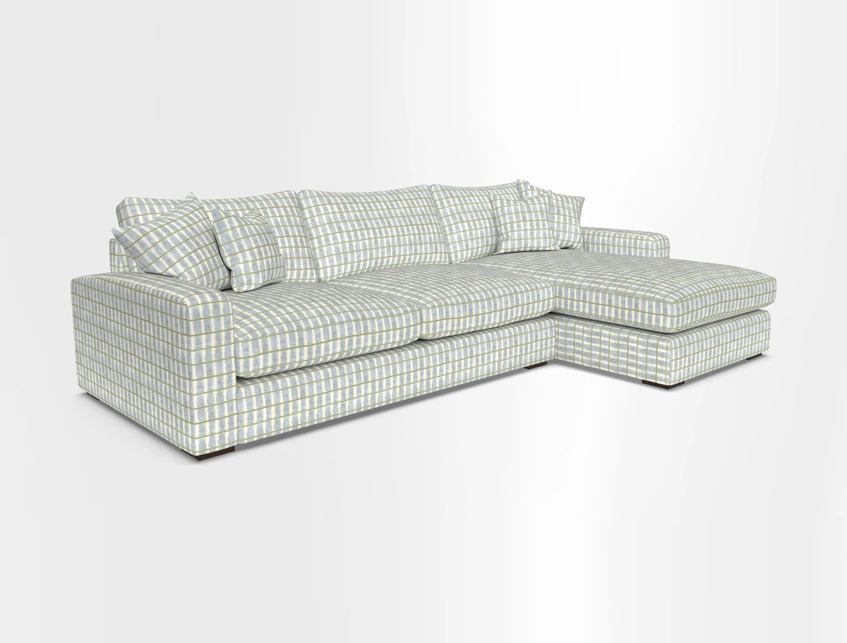 Stockbridge Chaise RHF in Two Tone Plain Biscuit