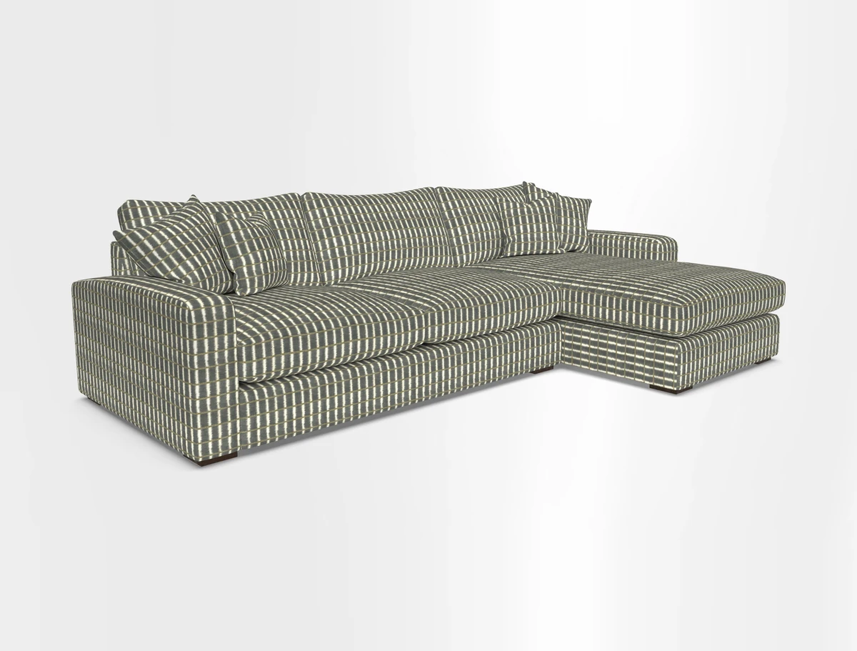 Stockbridge Chaise RHF in Two Tone Plain Biscuit