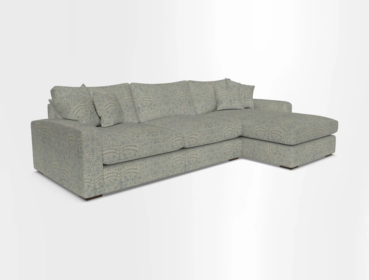 Stockbridge Chaise RHF in Two Tone Plain Biscuit