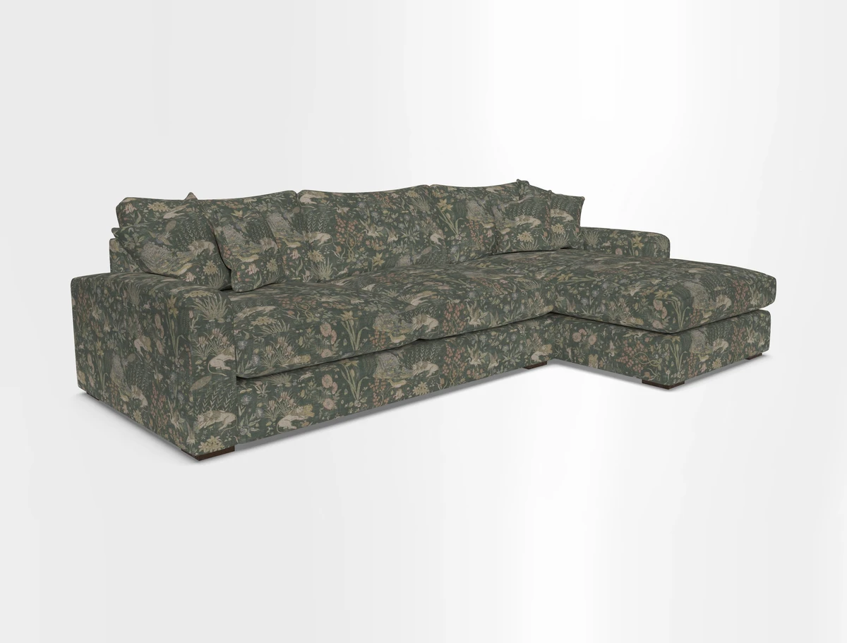 Stockbridge Chaise RHF in Two Tone Plain Biscuit