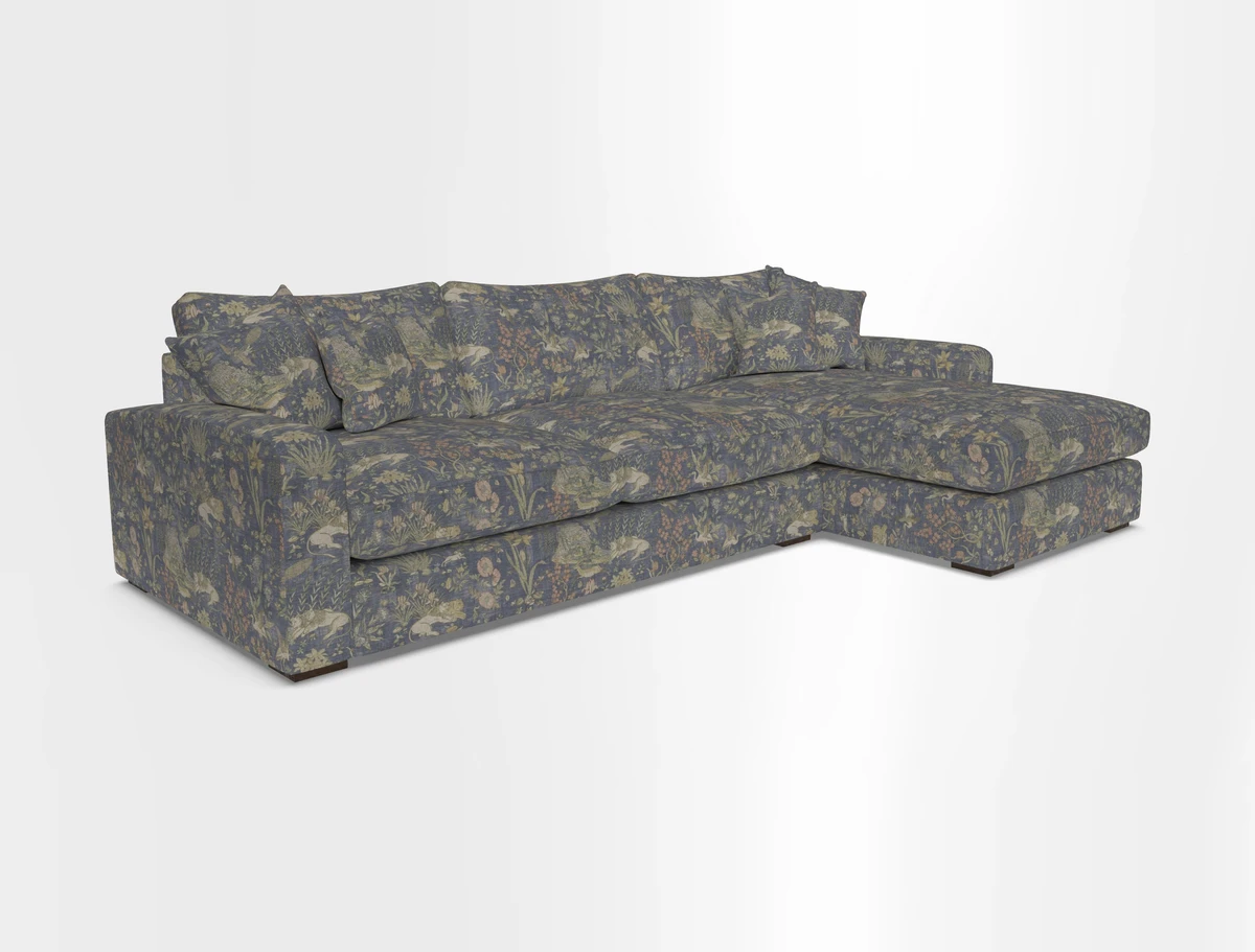 Stockbridge Chaise RHF in Two Tone Plain Biscuit