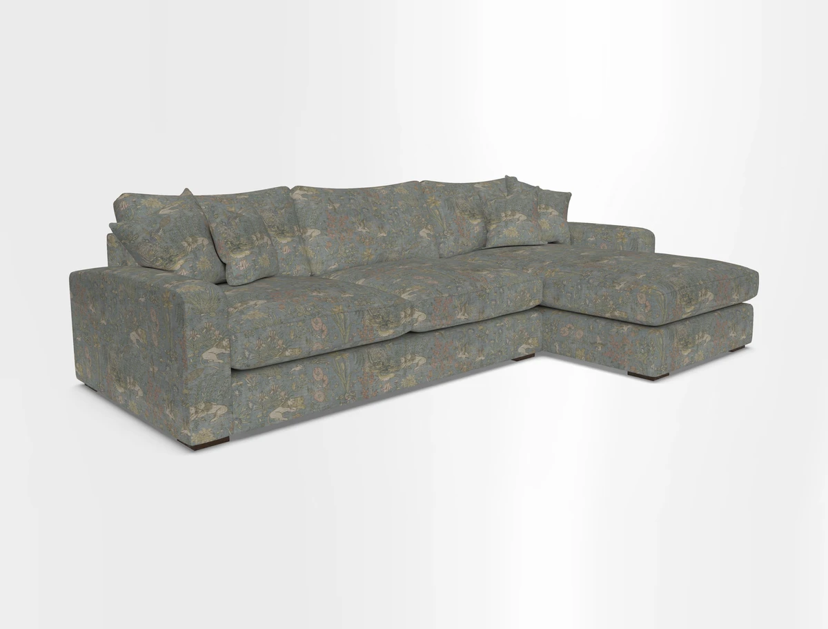 Stockbridge Chaise RHF in Two Tone Plain Biscuit