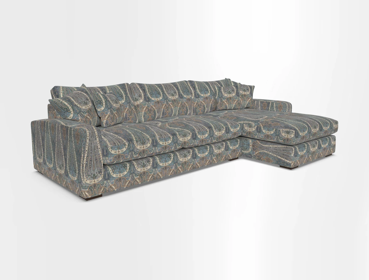 Stockbridge Chaise RHF in Two Tone Plain Biscuit