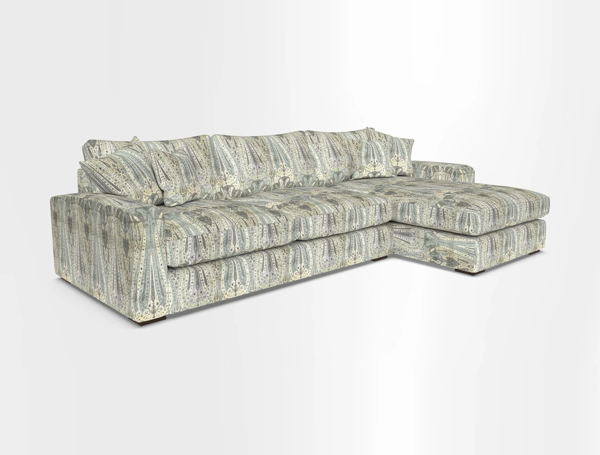 Stockbridge Chaise RHF in Two Tone Plain Biscuit