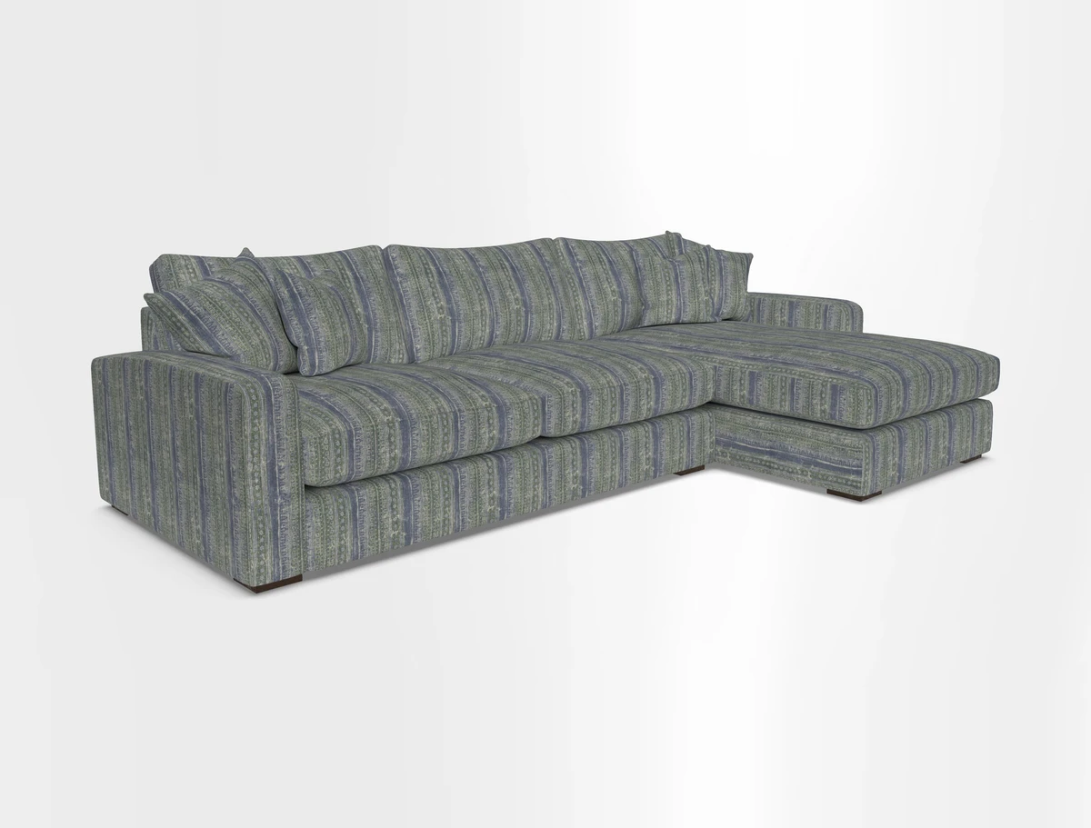 Stockbridge Chaise RHF in Two Tone Plain Biscuit
