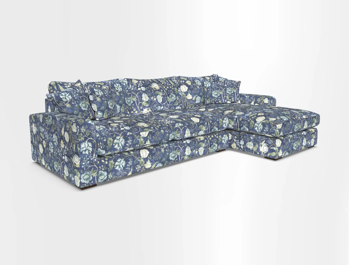 Stockbridge Chaise RHF in Two Tone Plain Biscuit