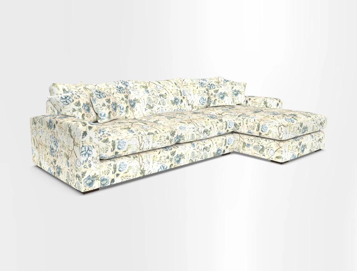 Stockbridge Chaise RHF in Two Tone Plain Biscuit