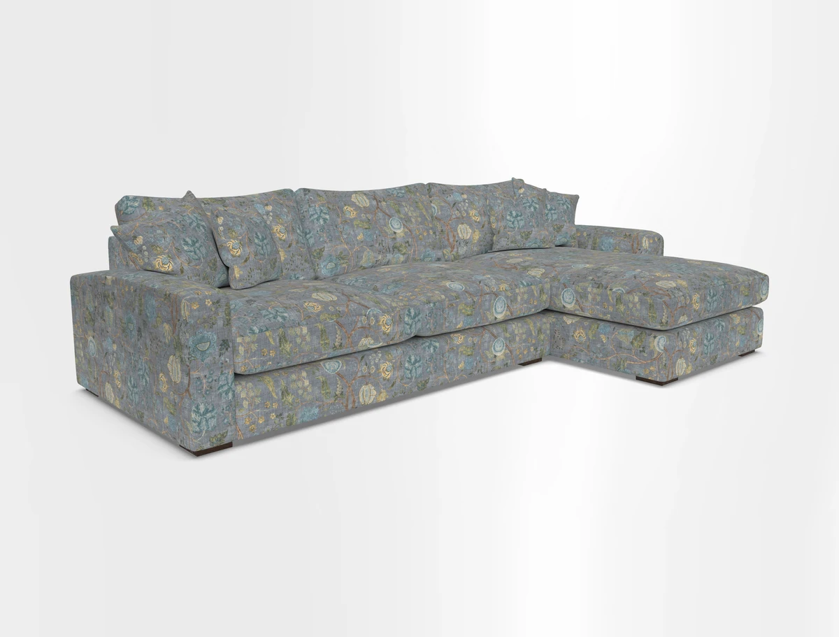 Stockbridge Chaise RHF in Two Tone Plain Biscuit