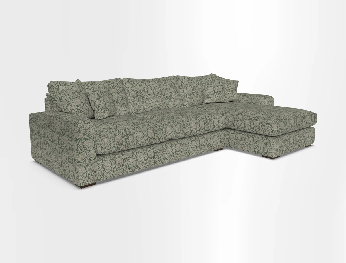 Stockbridge Chaise RHF in Two Tone Plain Biscuit
