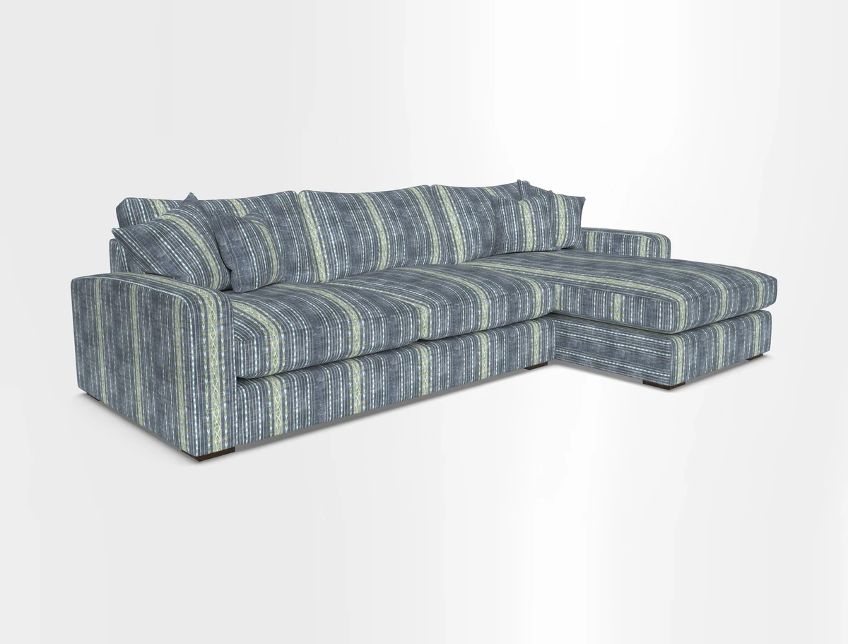 Stockbridge Chaise RHF in Two Tone Plain Biscuit