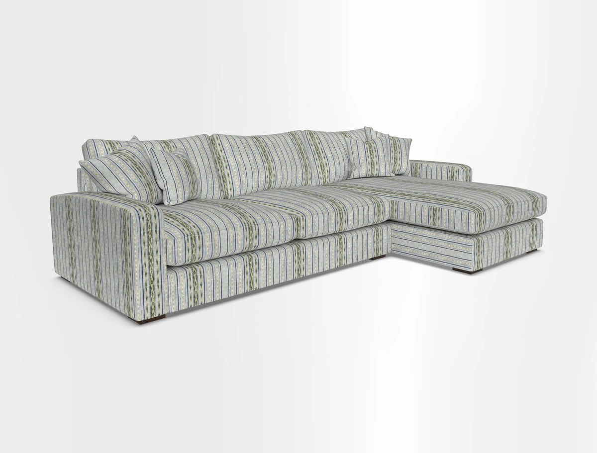 Stockbridge Chaise RHF in Two Tone Plain Biscuit