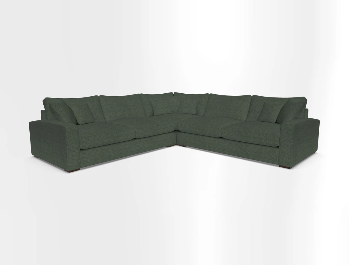 Stockbridge Corner Sofa RHF and LHF in V&A Threads of India Opulent Velvets Ikat Mirage Burnt Umber 