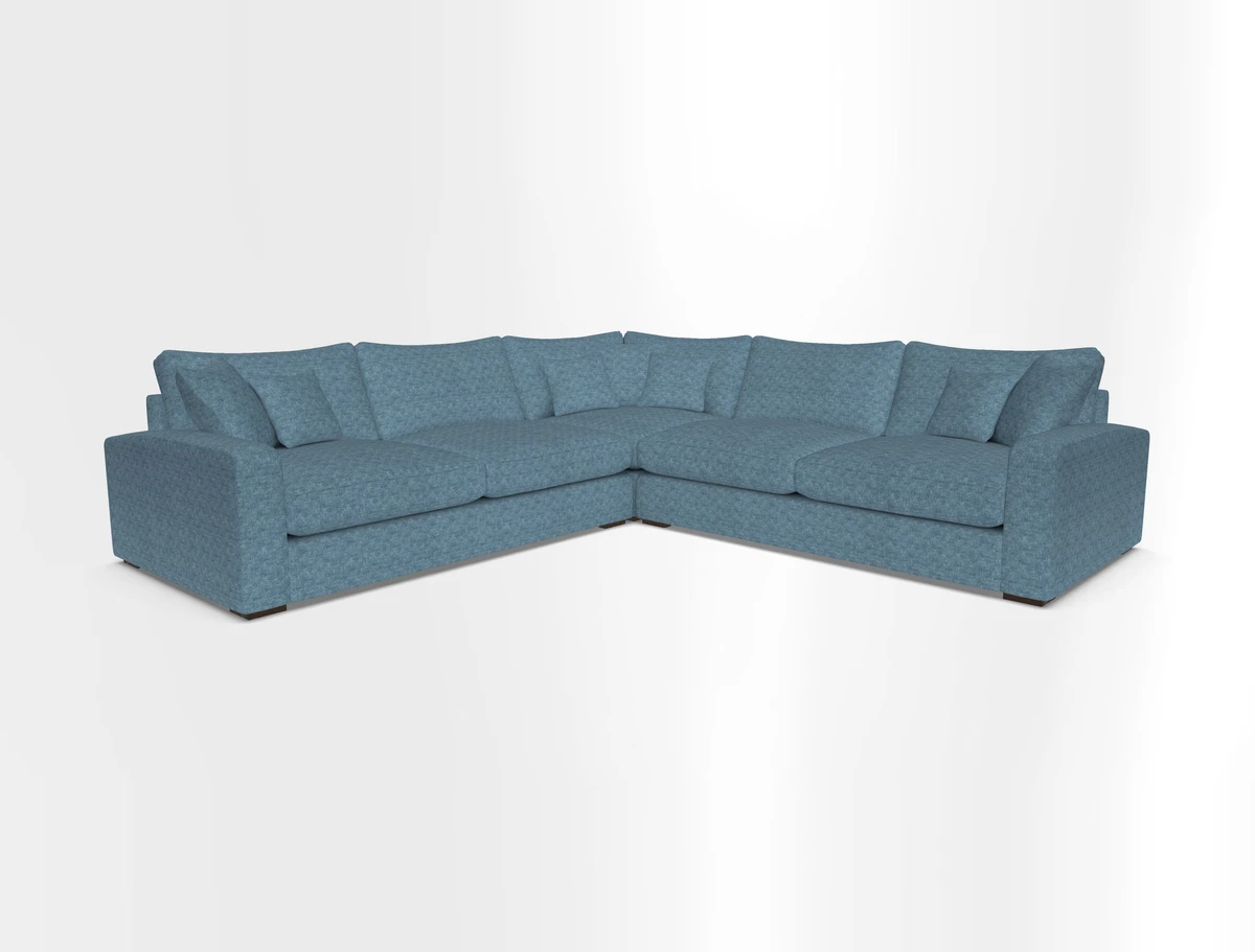 Stockbridge Corner Sofa RHF and LHF in V&A Threads of India Opulent Velvets Ikat Mirage Burnt Umber 