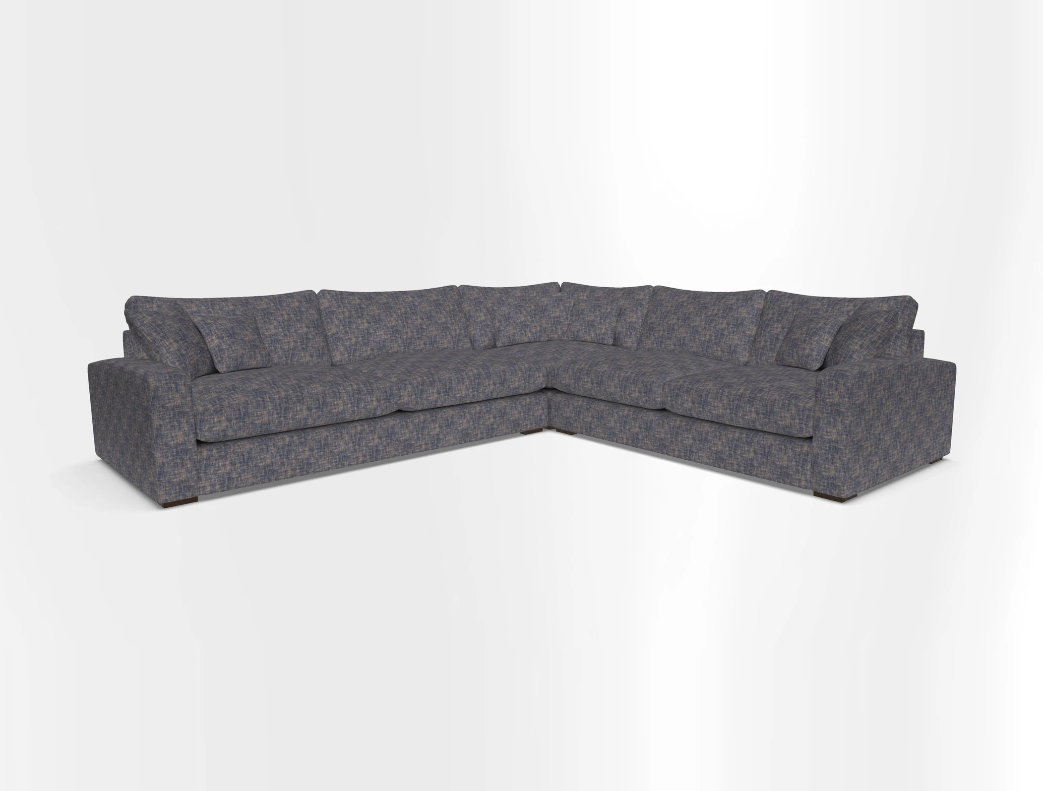 Stockbridge Corner Sofa LHF in V&A Threads of India Opulent Velvets Ikat Mirage Burnt Umber 