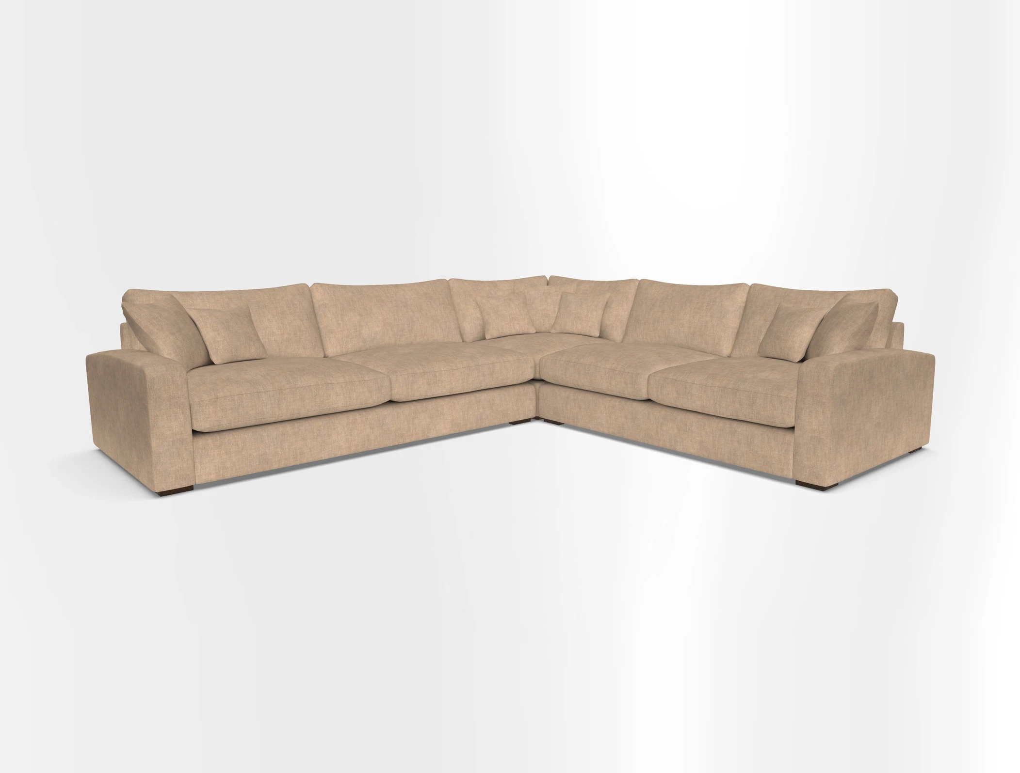 Stockbridge Corner Sofa LHF in V&A Threads of India Opulent Velvets Ikat Mirage Burnt Umber 