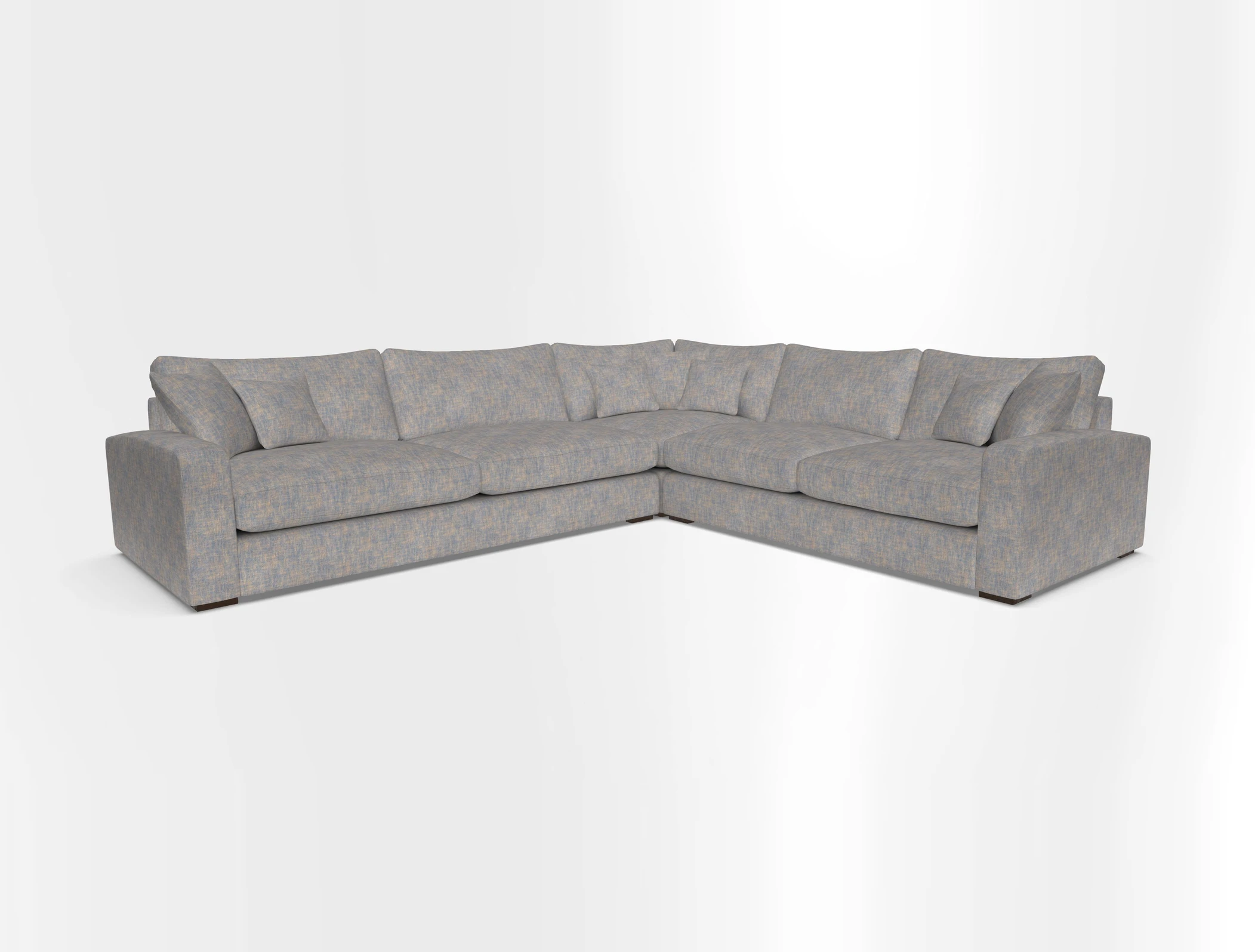 Stockbridge Corner Sofa LHF in V&A Threads of India Opulent Velvets Ikat Mirage Burnt Umber 