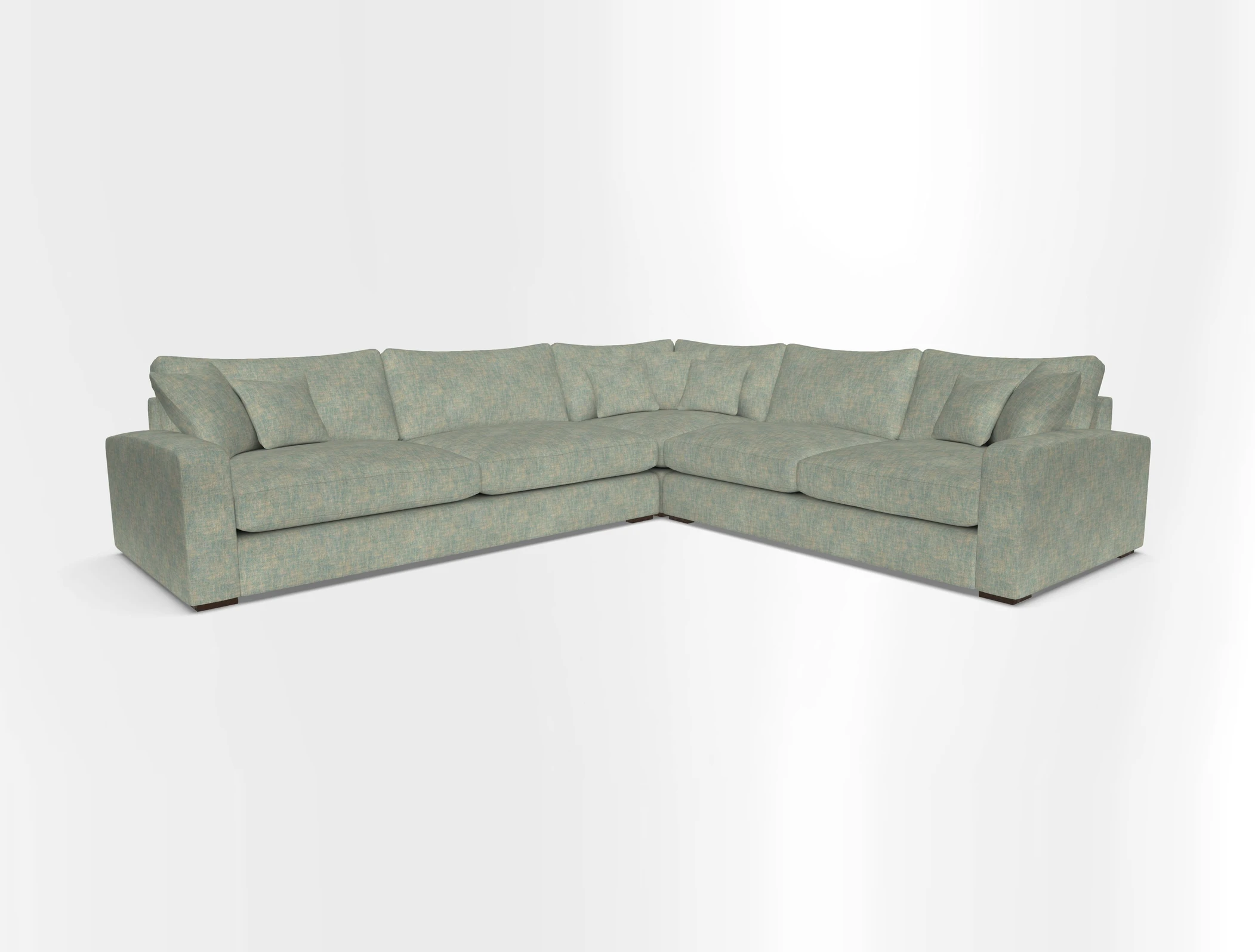 Stockbridge Corner Sofa LHF in V&A Threads of India Opulent Velvets Ikat Mirage Burnt Umber 