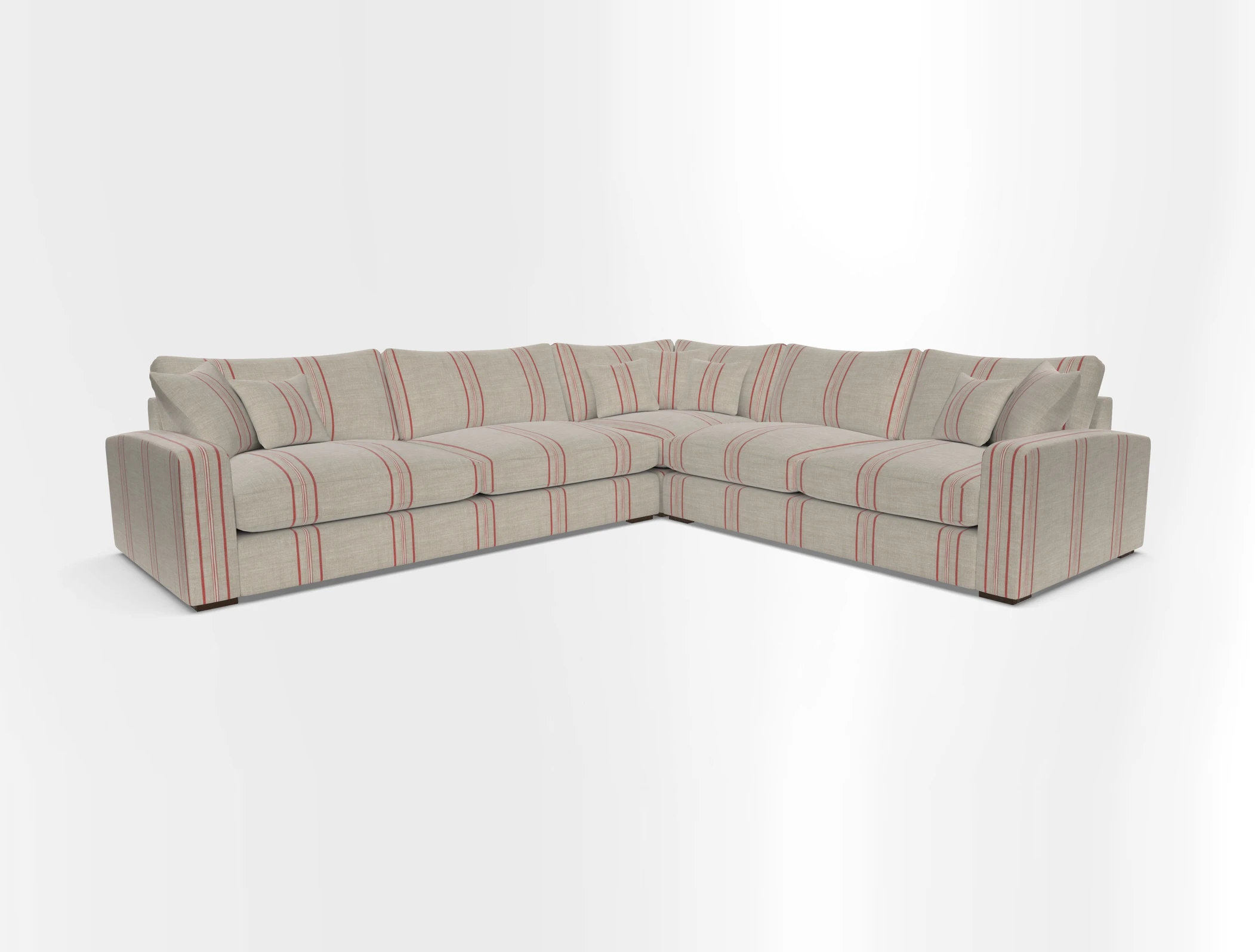 Stockbridge Corner Sofa LHF in V&A Threads of India Opulent Velvets Ikat Mirage Burnt Umber 
