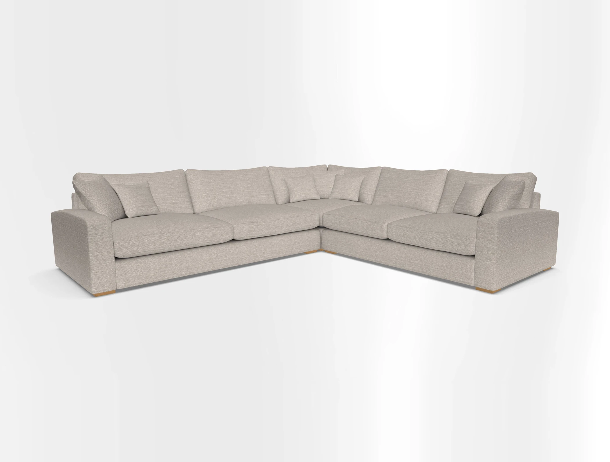 Stockbridge Corner Sofa LHF in V&A Threads of India Opulent Velvets Ikat Mirage Burnt Umber 